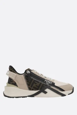 sneaker Fendi Flow in pelle liscia e tessuto FF