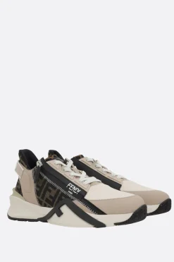 sneaker Fendi Flow in pelle liscia e tessuto FF