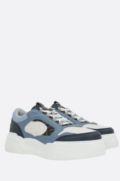 sneaker Fendi Force in pelle liscia e martellata