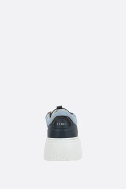sneaker Fendi Force in pelle liscia e martellata