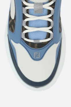 sneaker Fendi Force in pelle liscia e martellata