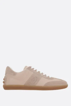 sneaker in pelle liscia e suede