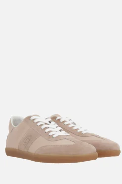 sneaker in pelle liscia e suede