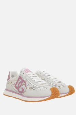 sneaker in pizzo e suede