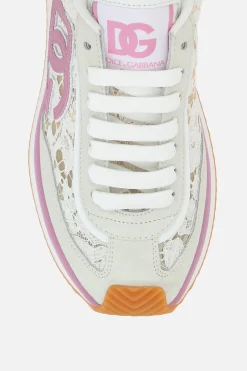 sneaker in pizzo e suede