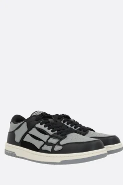 sneaker Skel Top in pelle liscia e martellata