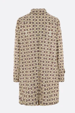 soprabito in nylon stampa Morsetto Gucci