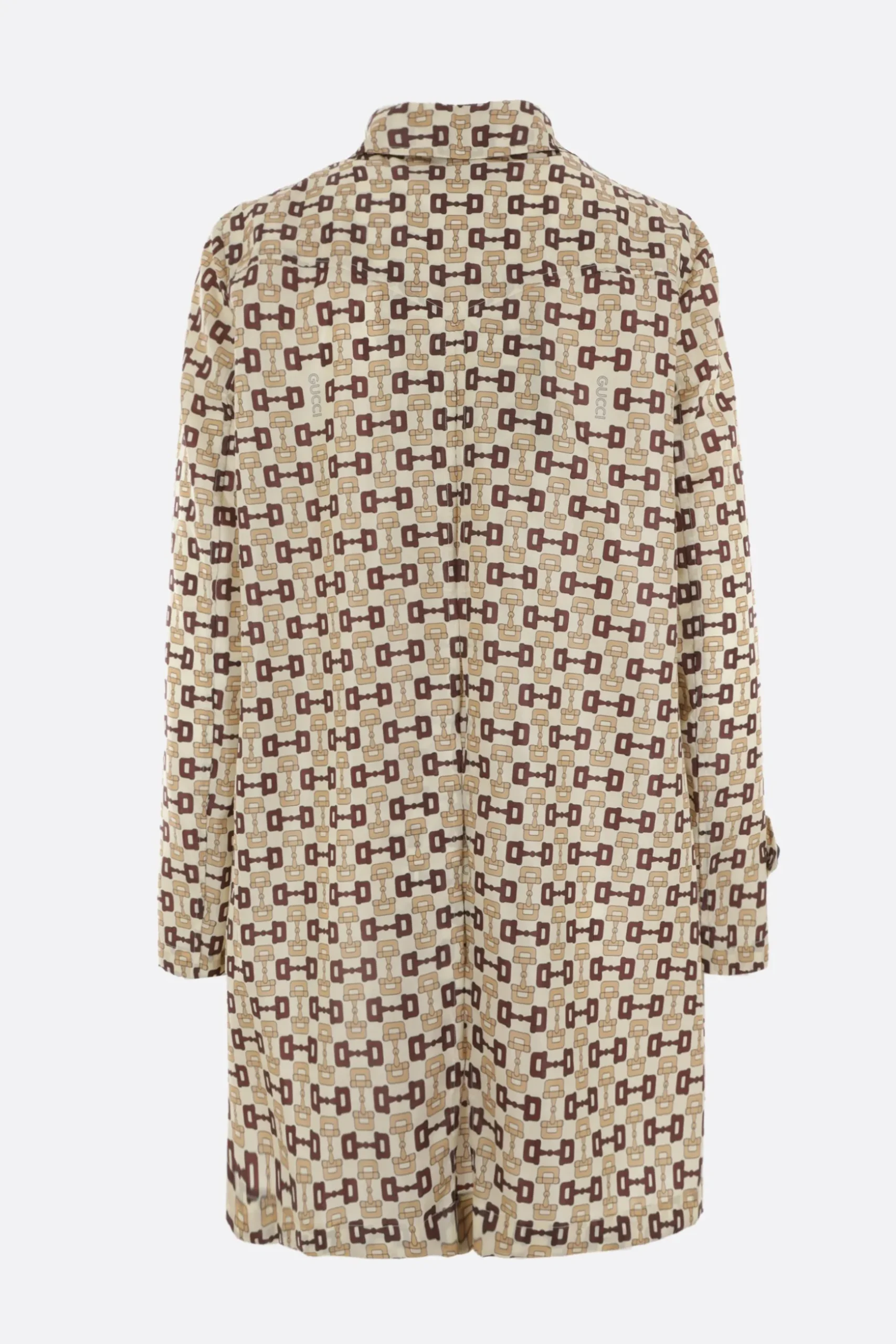 soprabito in nylon stampa Morsetto Gucci