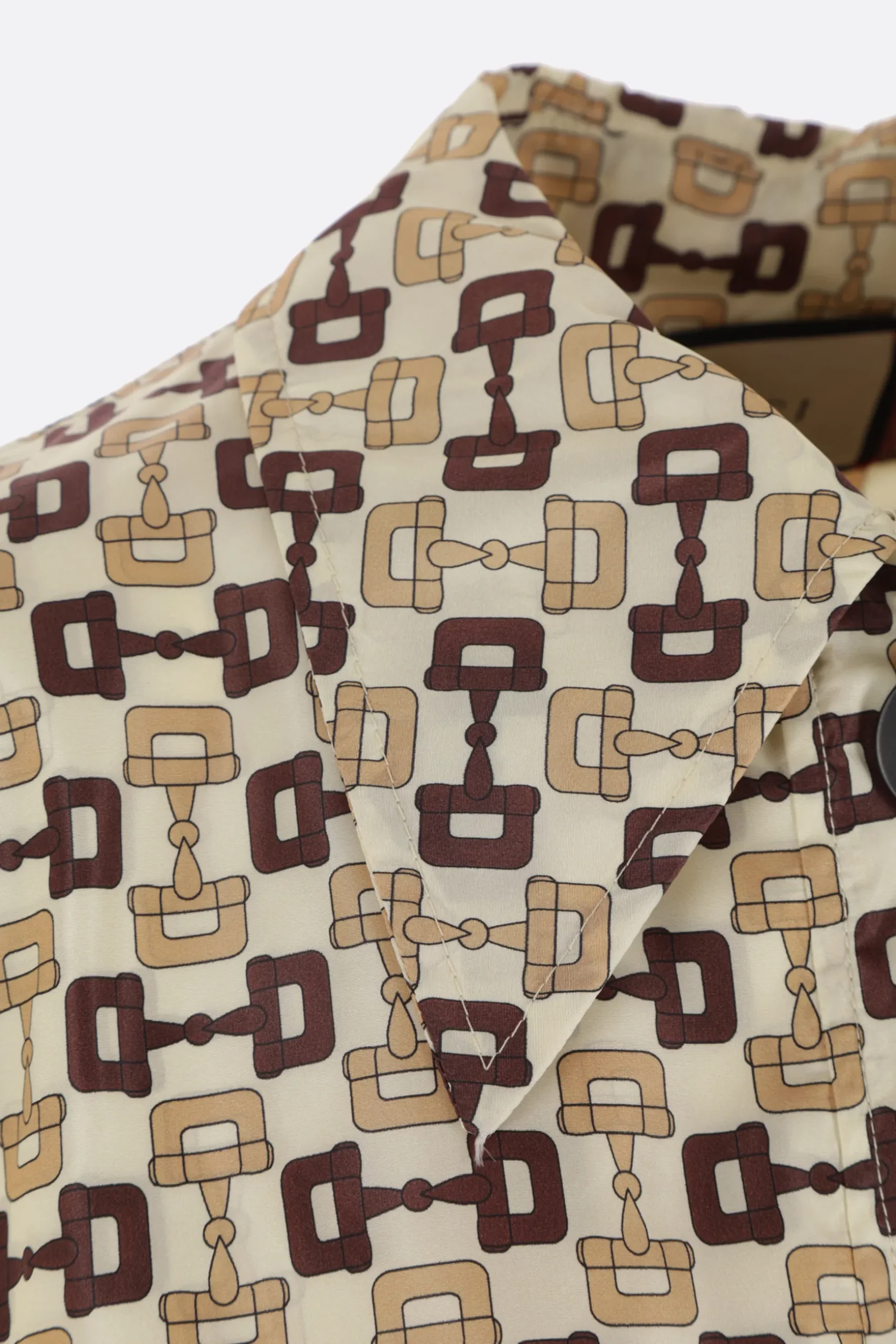 soprabito in nylon stampa Morsetto Gucci