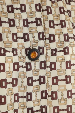 soprabito in nylon stampa Morsetto Gucci