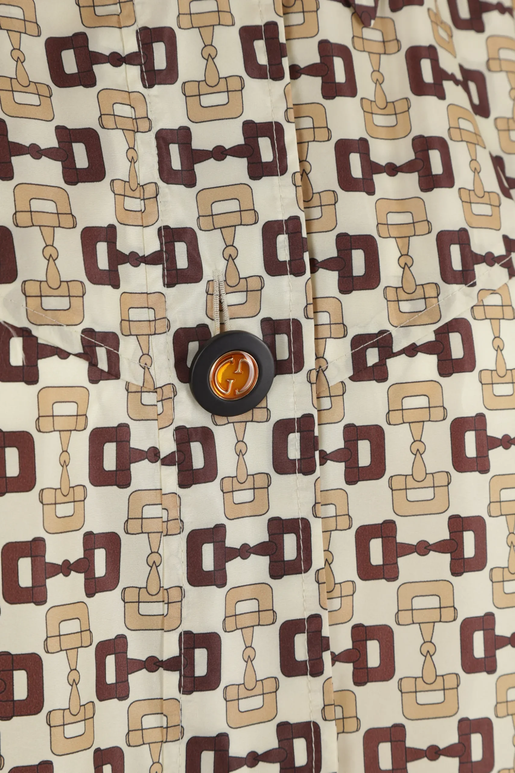 soprabito in nylon stampa Morsetto Gucci