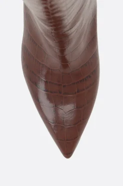 stivale Anja in pelle stampa coccodrillo
