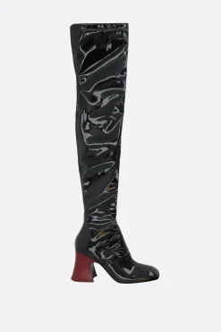 stivale cuissard Janis in vernice stretch