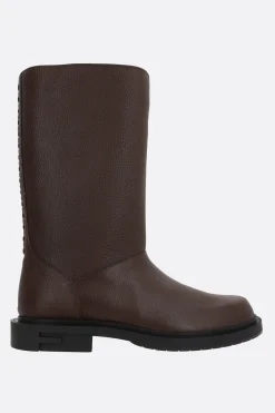 stivale Fendi Frame in pelle martellata