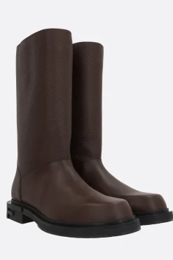 stivale Fendi Frame in pelle martellata