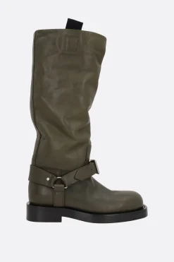 stivale Saddle in pelle liscia