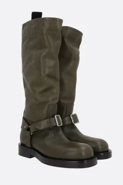 stivale Saddle in pelle liscia