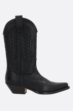 stivale texano Florence in pelle liscia