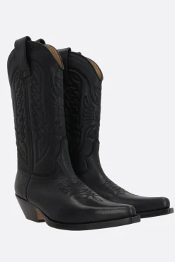 stivale texano Florence in pelle liscia