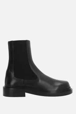 stivaletto chelsea in pelle semi lucida