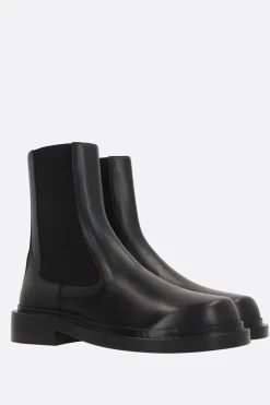stivaletto chelsea in pelle semi lucida
