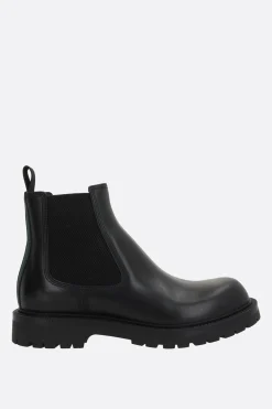 stivaletto chelsea in pelle liscia