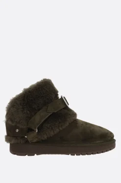stivaletto Chubby in suede e shearling