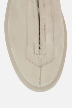 stivaletto con zip in nabuk