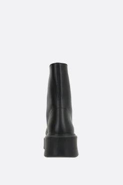 stivaletto con zip in pelle liscia