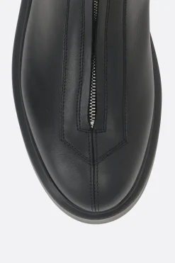 stivaletto con zip in pelle liscia
