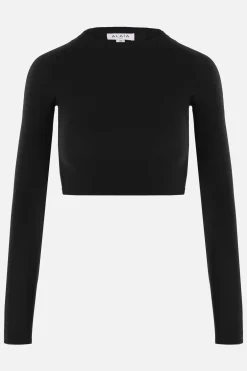 top cropped in maglia stretch