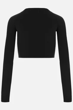 top cropped in maglia stretch