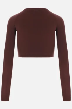 top cropped in maglia stretch
