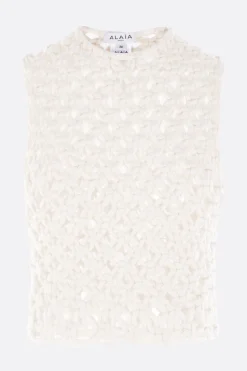 top cropped in nylon e cotone tecnico