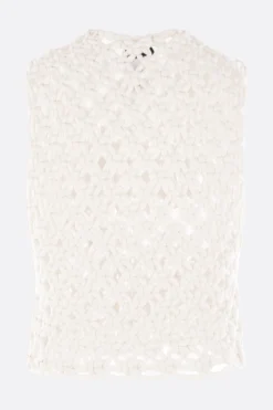 top cropped in nylon e cotone tecnico