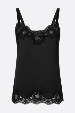 top lingerie in raso con pizzo