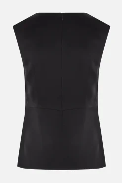 top smanicato in envers satin