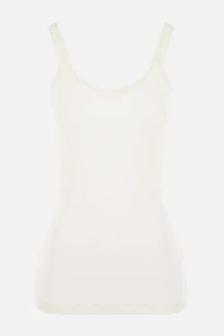 top smanicato in maglia leggera