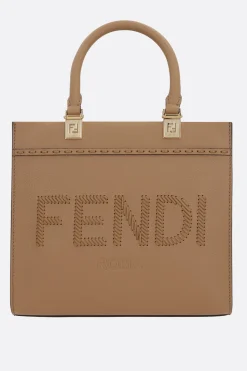 tote Fendi Sunshine small in pelle martellata