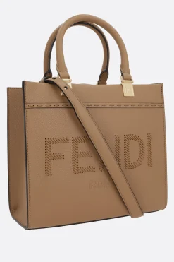 tote Fendi Sunshine small in pelle martellata
