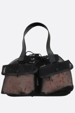 tote Mini Sheer Stuffed Carnation Drawstring Pocket