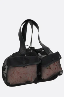 tote Mini Sheer Stuffed Carnation Drawstring Pocket