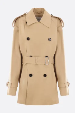 trench corto in gabardine