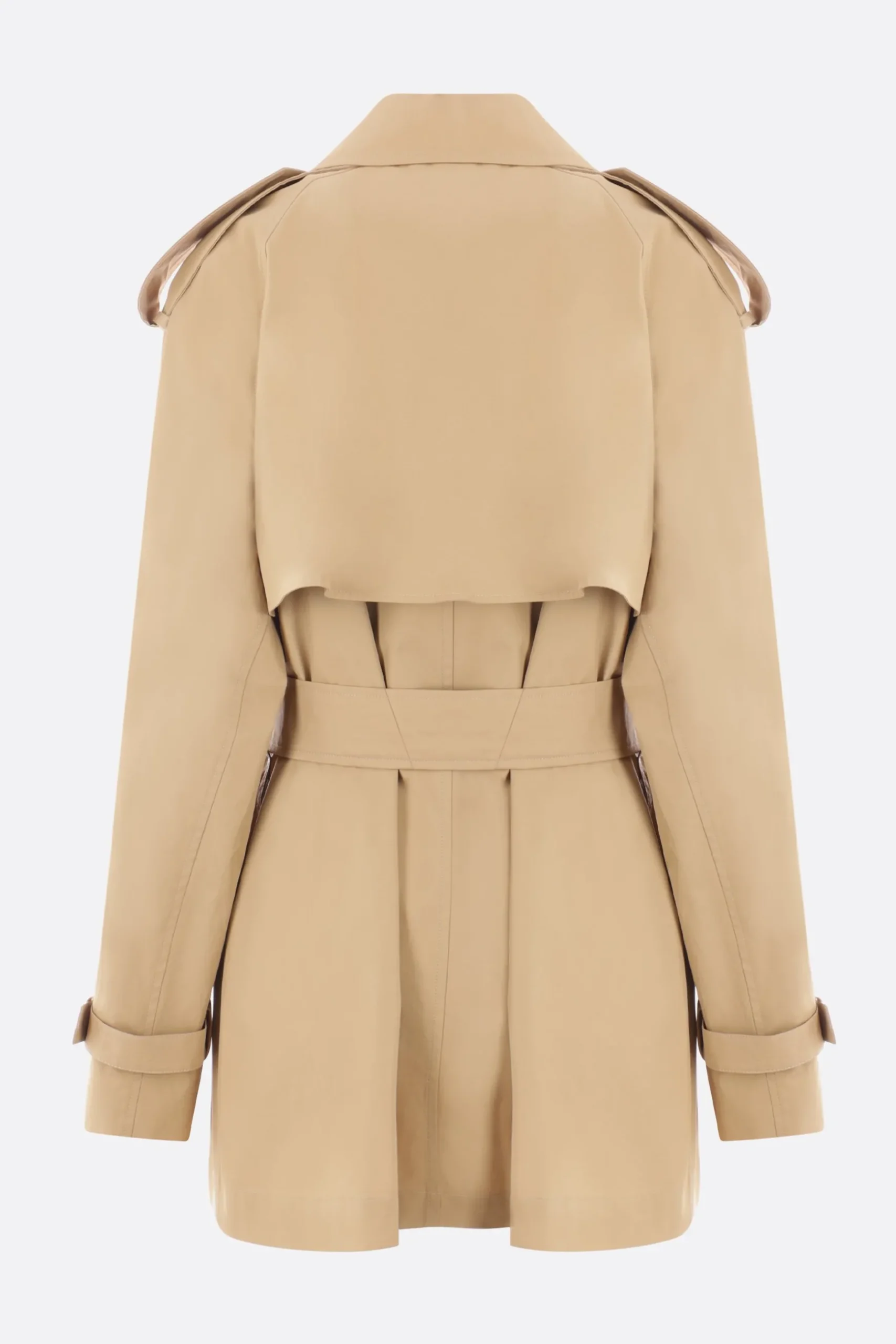 trench corto in gabardine