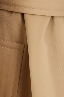 trench corto in gabardine