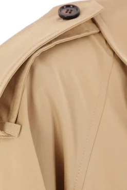 trench corto in gabardine