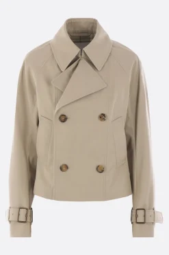 trench corto in twill
