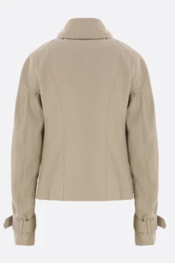 trench corto in twill