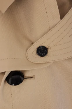 trench doppiopetto in gabardine