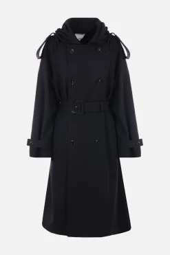 trench doppiopetto in gabardine